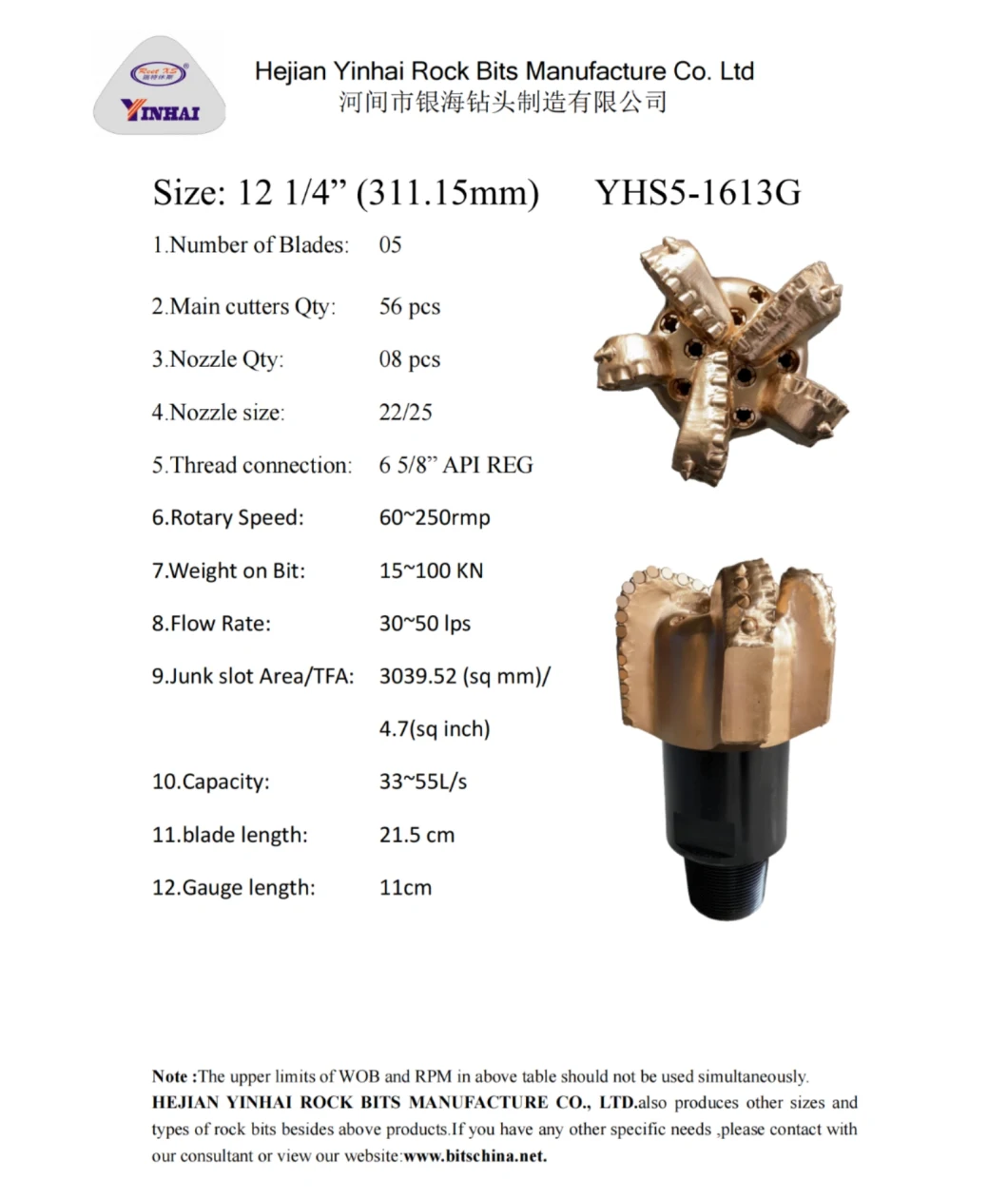 PDC Drill Bit 3 1/2" 6 1/2" 8 1/2" 12 1/4" -22" Diamond Drilling Bit/ API Rock Drill Bit for Water/Oilfield/Gas Well Drilling/ HDD, Factory Price